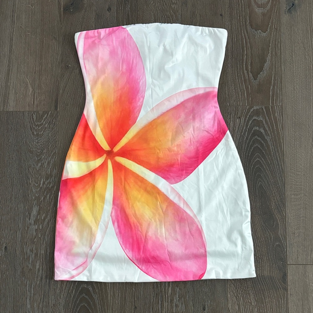 Floral Strapless Dress